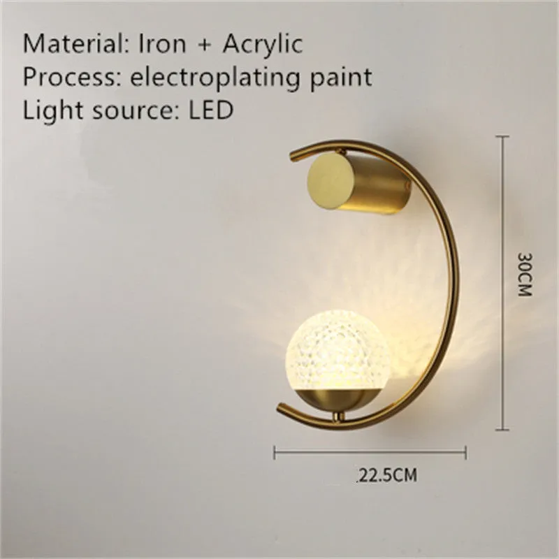 Modern minimalist wall lamp, iron and acrylic, black finish, LED trichromatic dimming, 22.5x30cm