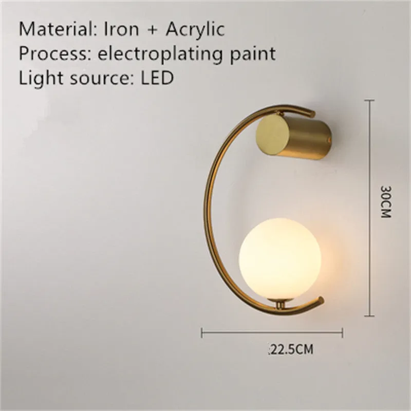 Modern minimalist wall lamp, iron and acrylic, black finish, LED trichromatic dimming, 22.5x30cm