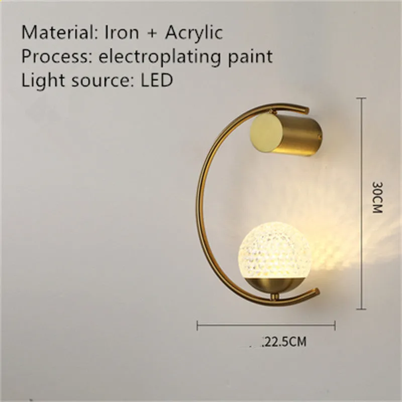 Modern minimalist wall lamp, iron and acrylic, black finish, LED trichromatic dimming, 22.5x30cm