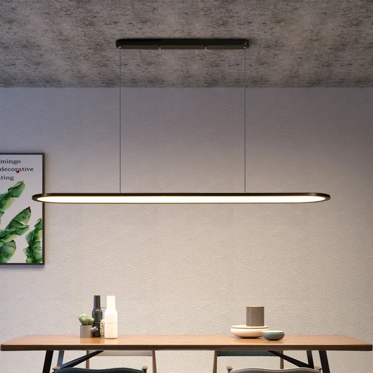 Modern iron fish chandelier pendant lamp in black, LED light source, for bar or restaurant use