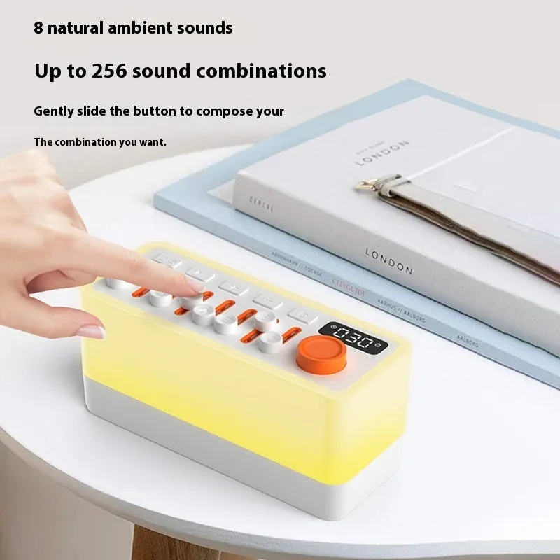 White noise sleep sound machine with Bluetooth speaker and seven-color RGB night light