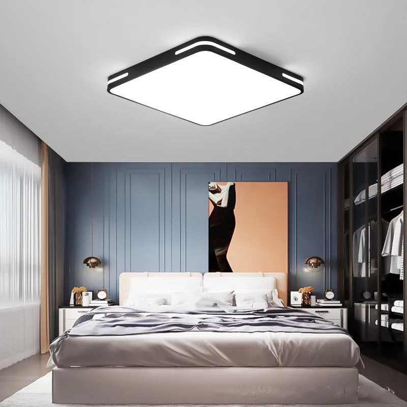 Ultra-thin round acrylic LED ceiling lamp with remote control in white finish