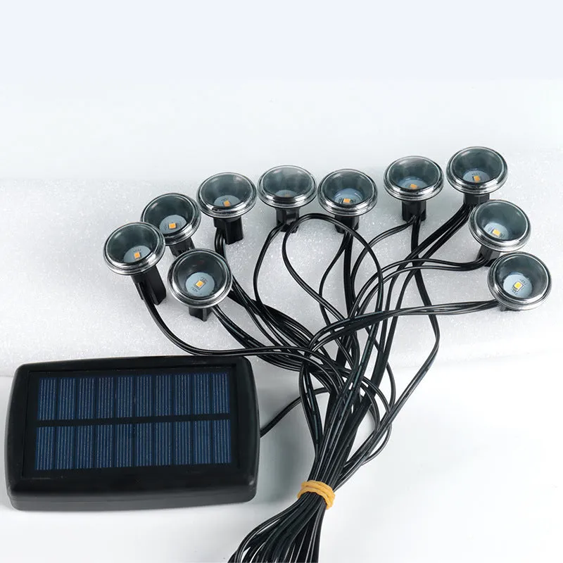 Solar flower pot LED lawn light with IPX4 waterproof rating, 0.2W, warm or white light, placed in garden