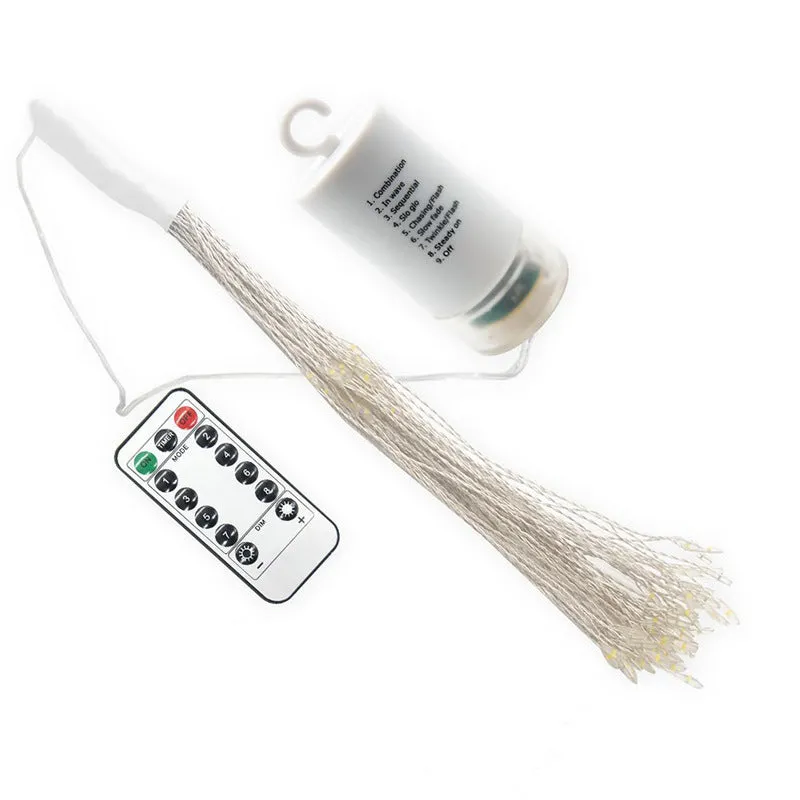 Outdoor waterproof remote control copper wire dandelion string lights in colour and warm colour for holiday decoration