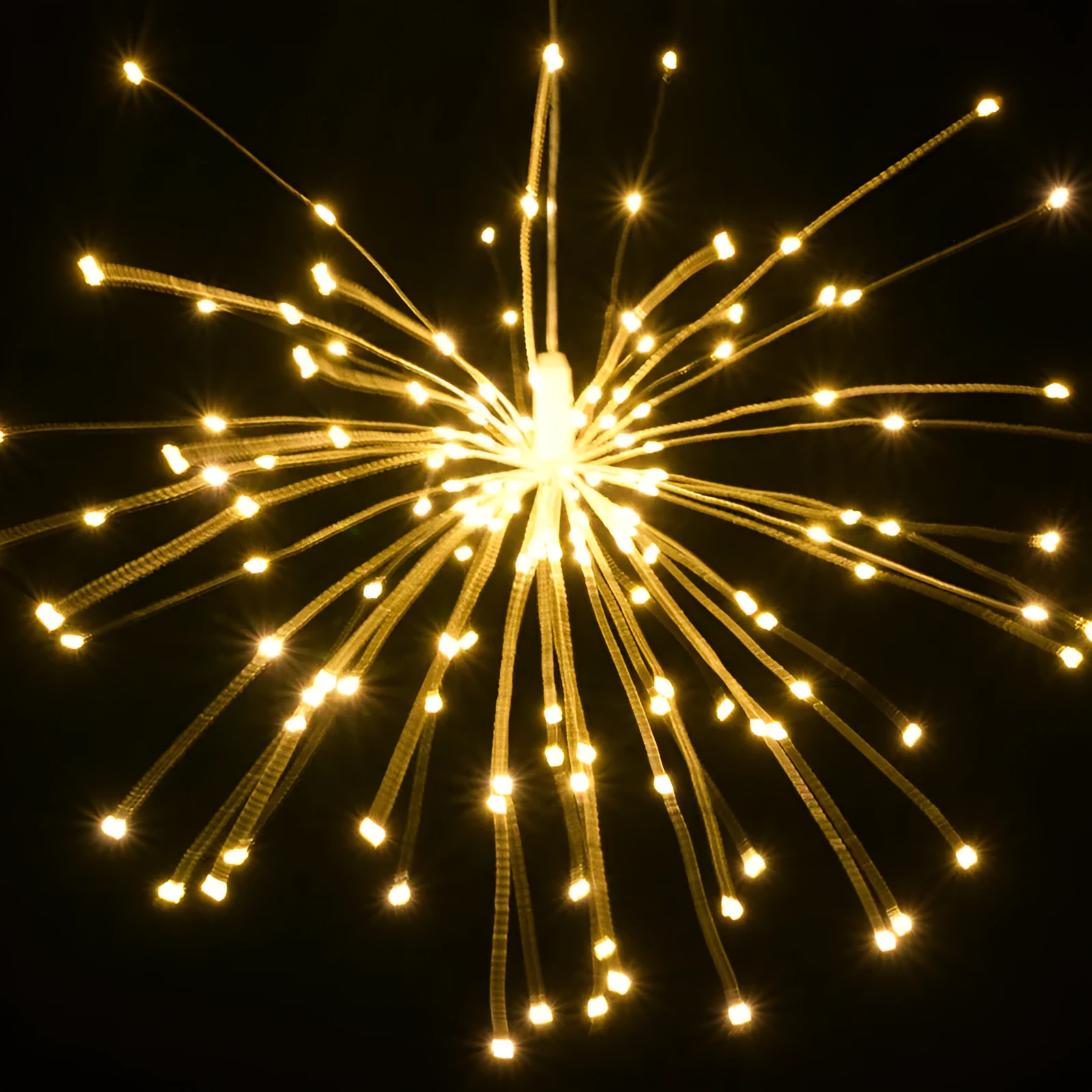 Outdoor waterproof remote control copper wire dandelion string lights in colour and warm colour for holiday decoration