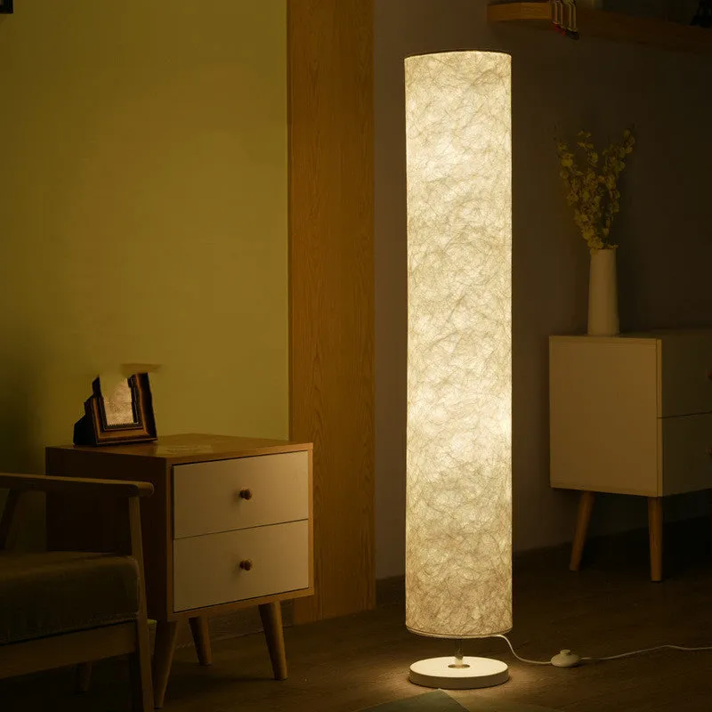 Smart RGB remote control folding floor lamp with stainless steel body and fabric shade, 1520mm adjustable height