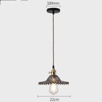 Nordic minimalist copper glass chandelier with amber glass shade and black chassis, adjustable height 1.2m
