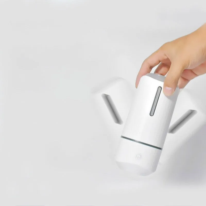 Mini car humidifier white columnar shape with USB cable 320mL
