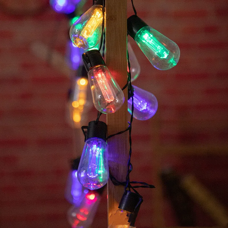 Solar water drop bulb string lights outdoor garden wedding decoration with 20 LED beads in warm white colour
