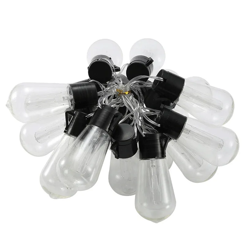 Solar water drop bulb string lights outdoor garden wedding decoration with 20 LED beads in warm white colour