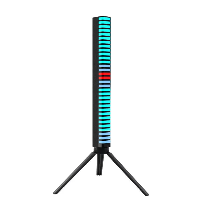 Voice control car light bar with music rhythm sync and dimmable function installed near dashboard