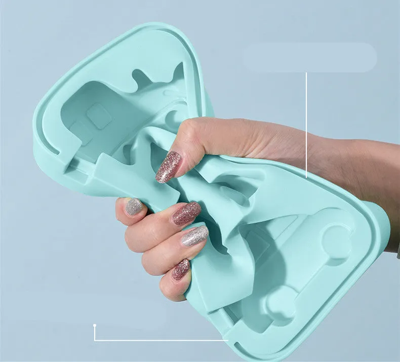 Plastic PVC ice cream mould in blue for making homemade popsicles and sorbet
