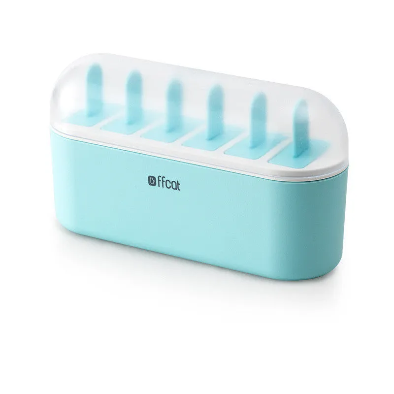 Plastic PVC ice cream mould in blue for making homemade popsicles and sorbet