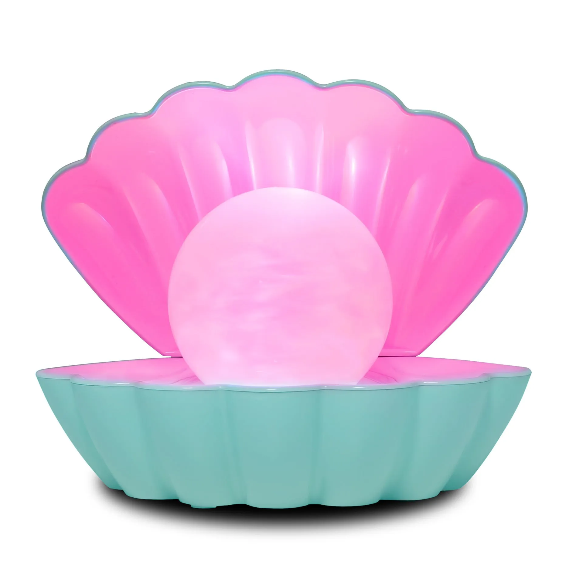 Shell-shaped decorative night lamp with neon lighting in cloud mist colour variant