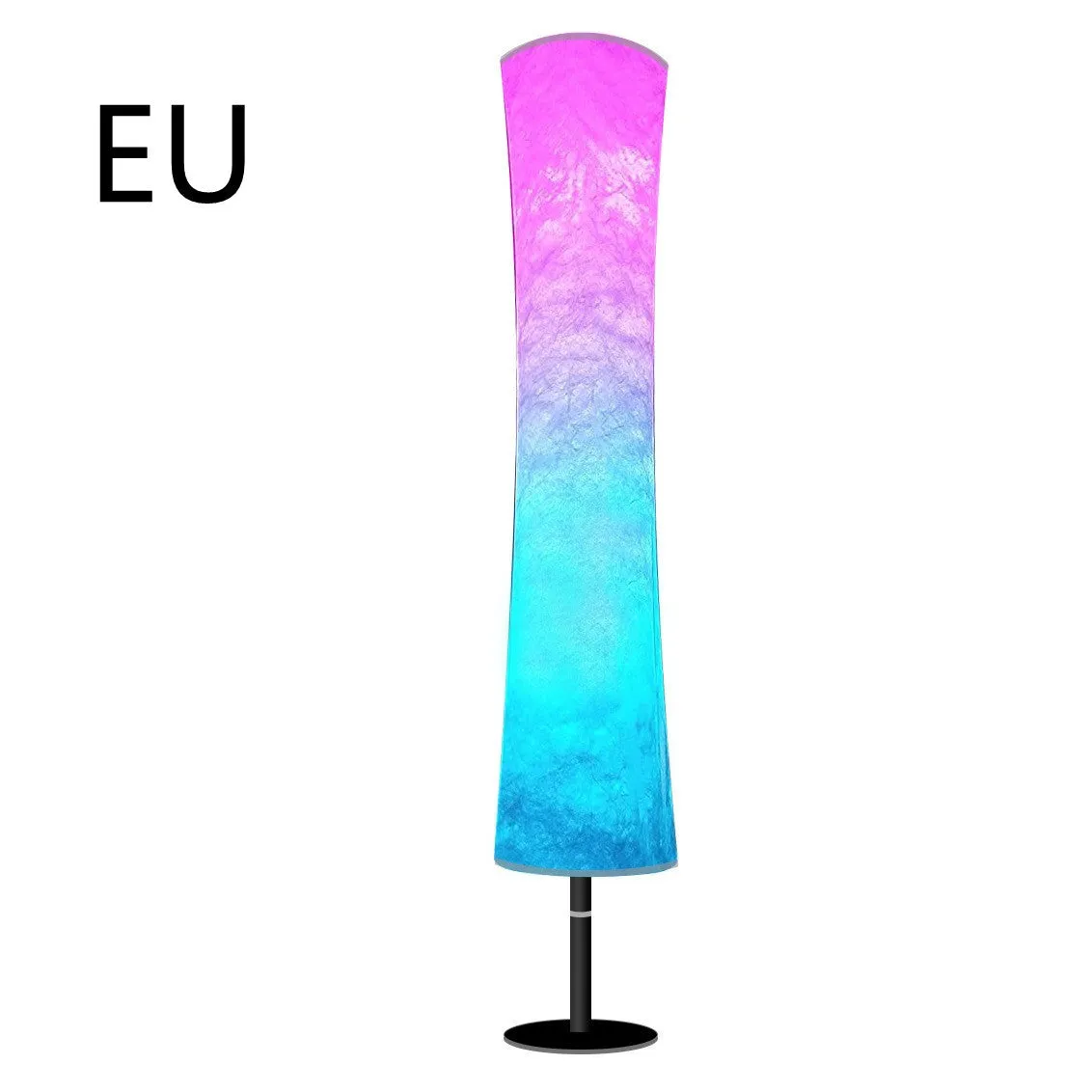 RGB fabric circular atmosphere floor lamp with remote control, 1.66m tall, iron and cloth construction, 90 LED beads