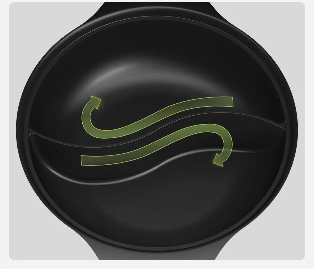White aluminium alloy two-flavor hot pot with integrated casting and clear glass lid
