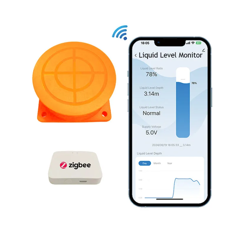 Moray ME201W wireless fluid level sensor and remote tank monitor for home automation.