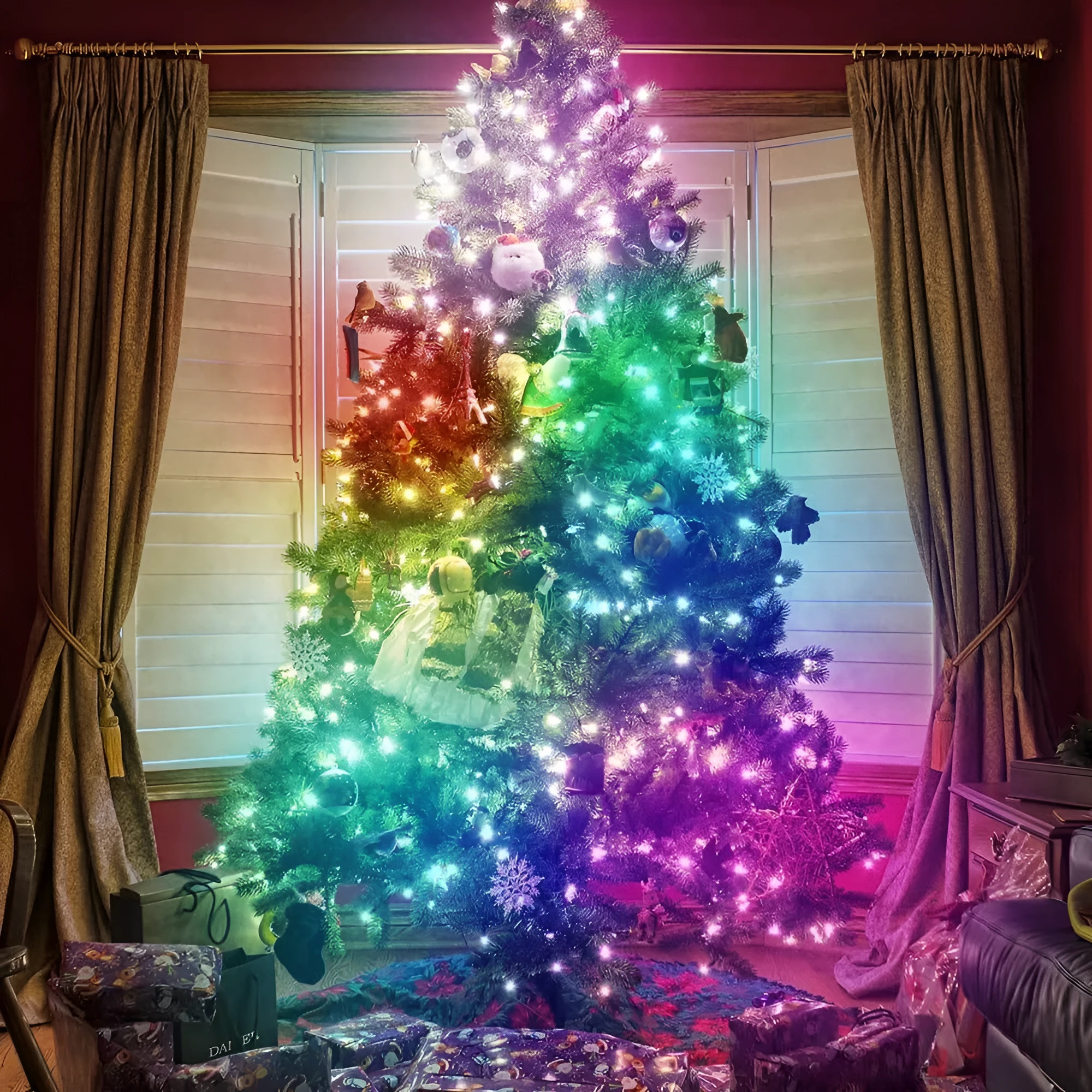 Bluetooth Graffiti Point Control Symphony Light plastic string light with 100 LEDs in picture colour