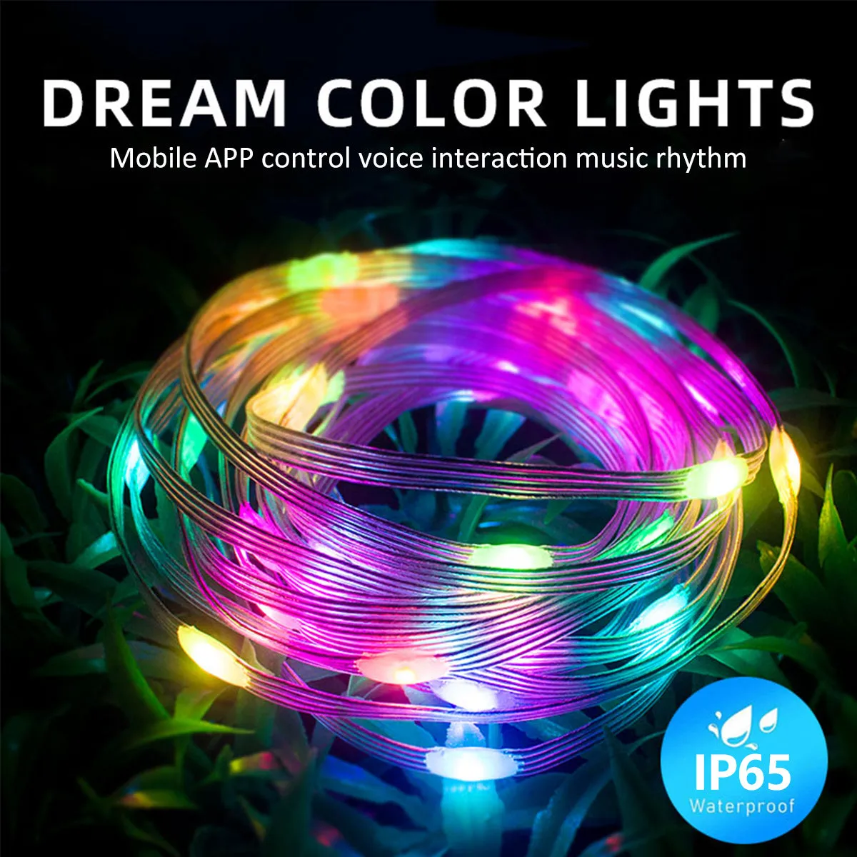 Bluetooth Graffiti Point Control Symphony Light plastic string light with 100 LEDs in picture colour