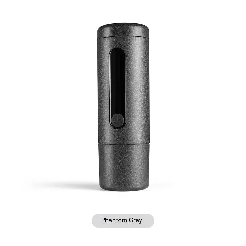 Portable mini coffee machine 60x60x187mm in dark starry sky colour with plastic body and one-key button