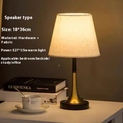 Retro American style alloy table lamp with LED lighting and dimming control