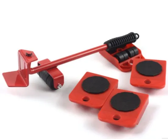 Moving Artifact multi-function moving tool set with iron and plastic construction, 33.5x10x10cm size, black anti-slip blocks
