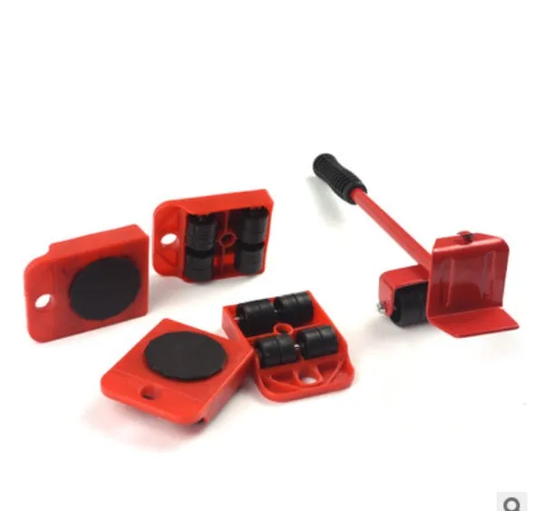 Moving Artifact multi-function moving tool set with iron and plastic construction, 33.5x10x10cm size, black anti-slip blocks
