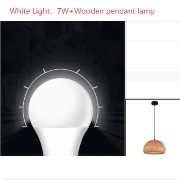 American Garden bamboo woven chandelier rural style rattan pendant light single head 600mm