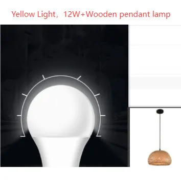 American Garden bamboo woven chandelier rural style rattan pendant light single head 600mm