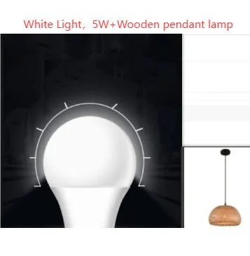 American Garden bamboo woven chandelier rural style rattan pendant light single head 600mm