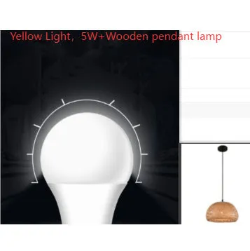 American Garden bamboo woven chandelier rural style rattan pendant light single head 600mm