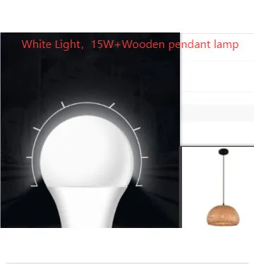 American Garden bamboo woven chandelier rural style rattan pendant light single head 600mm