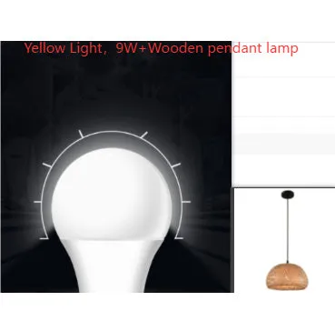 American Garden bamboo woven chandelier rural style rattan pendant light single head 600mm