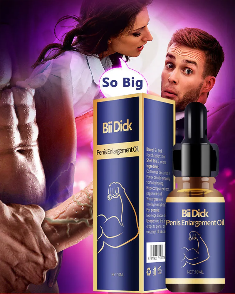 44.6g male private parts massage essential oil in compact bottle with photo colour label