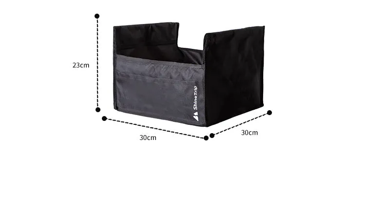 Portable folding table storage bag in Oxford cloth with front pocket, available in small and large sizes