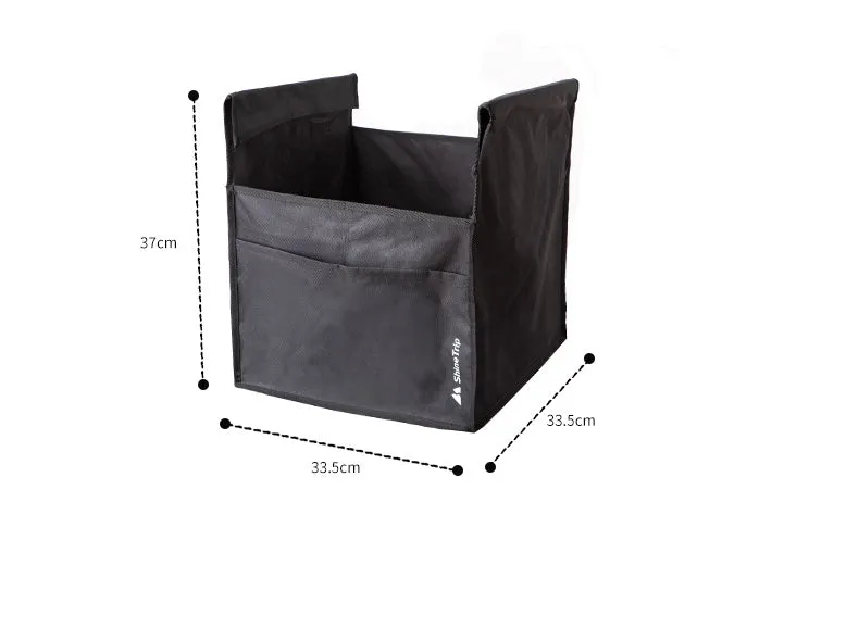 Portable folding table storage bag in Oxford cloth with front pocket, available in small and large sizes
