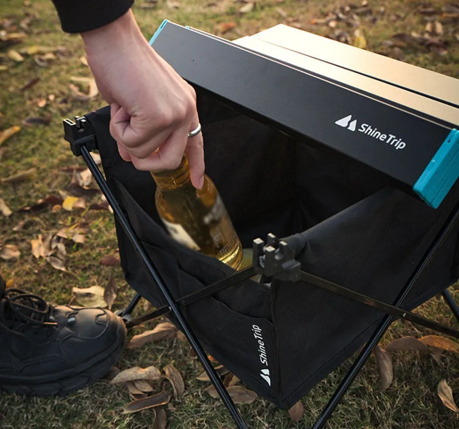 Portable folding table storage bag in Oxford cloth with front pocket, available in small and large sizes