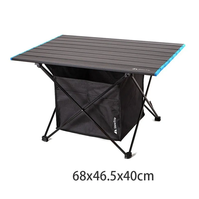 Portable folding table storage bag in Oxford cloth with front pocket, available in small and large sizes