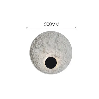 White modern iron wall lamp in 300mm or 500mm size for bedroom.