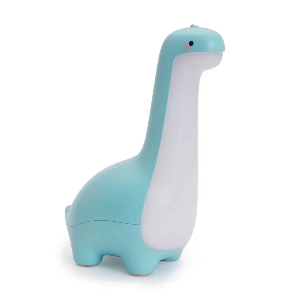 Cute dinosaur night light with 3000K warm glow in lemon yellow, USB rechargeable for kids bedroom decoration