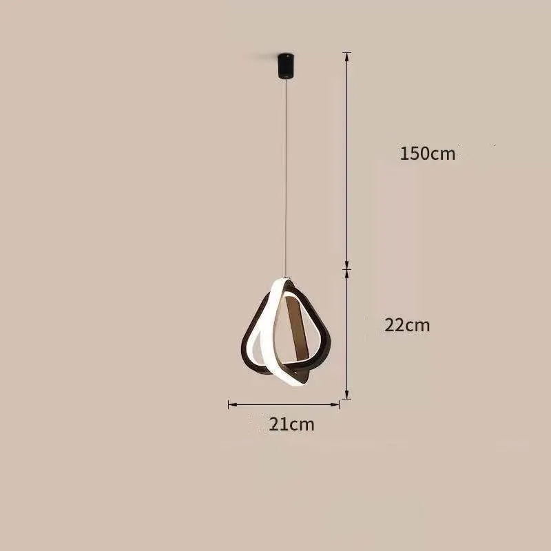 Nordic iron single-head LED pendant lamp with adjustable height, white circle option