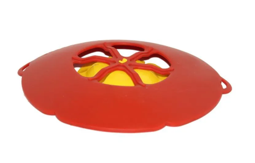 Green silicone spill stopper pan lid for pots 8-10 inch diameter heat-resistant