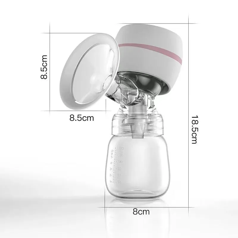 Electric breast pump automatic milking device 3W PP silicone ABS USB power portable 8x8x18.5cm