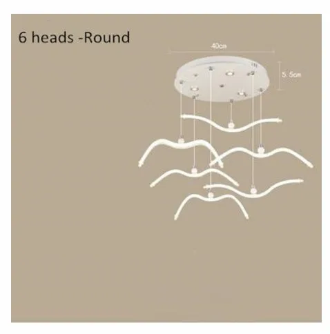 LED light chandelier for home dining room ceiling lighting fixture modern simple design