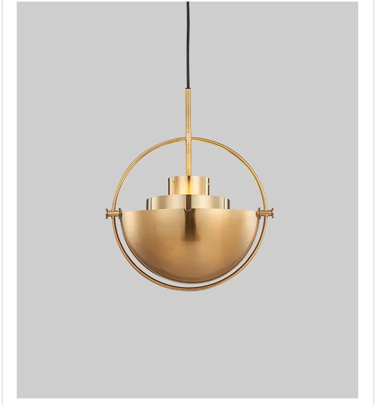 Half circle bedroom dining room chandelier with LED light, alloy chrome finish, gold colour, 1-light cable connection