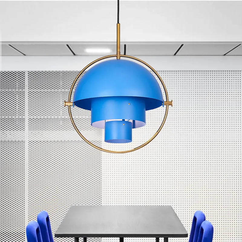 Half circle bedroom dining room chandelier with LED light, alloy chrome finish, gold colour, 1-light cable connection