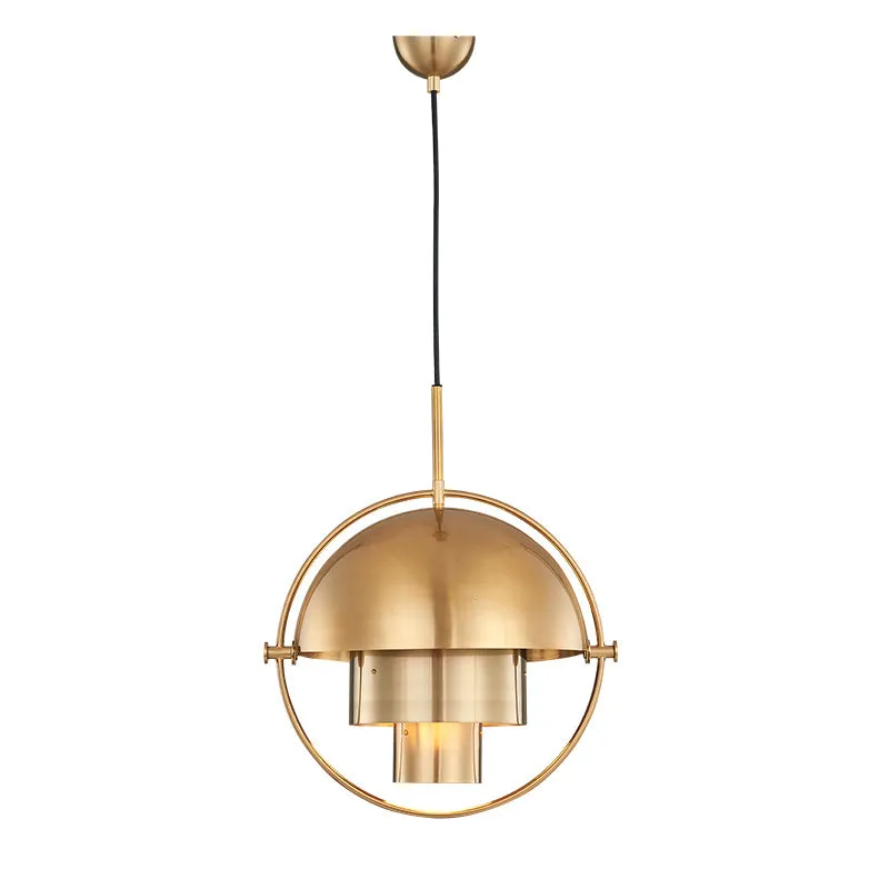 Half circle bedroom dining room chandelier with LED light, alloy chrome finish, gold colour, 1-light cable connection