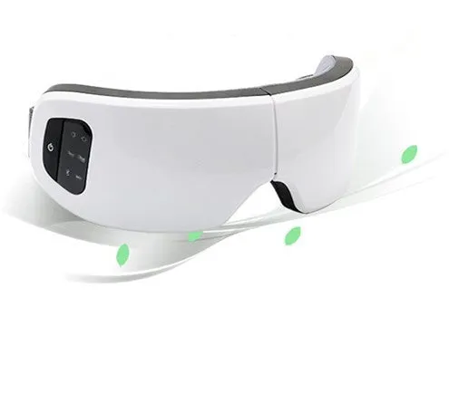 Bluetooth music eye massager with hot compress and air pressure massage, suede cloth, USB rechargeable