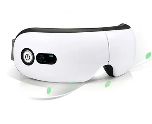 Bluetooth music eye massager with hot compress and air pressure massage, suede cloth, USB rechargeable