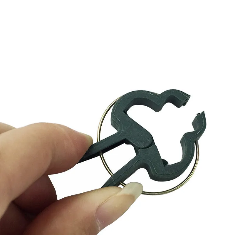 20pcs set of 6cm PP plastic garden clips with yellow zinc plating for plant trellis training